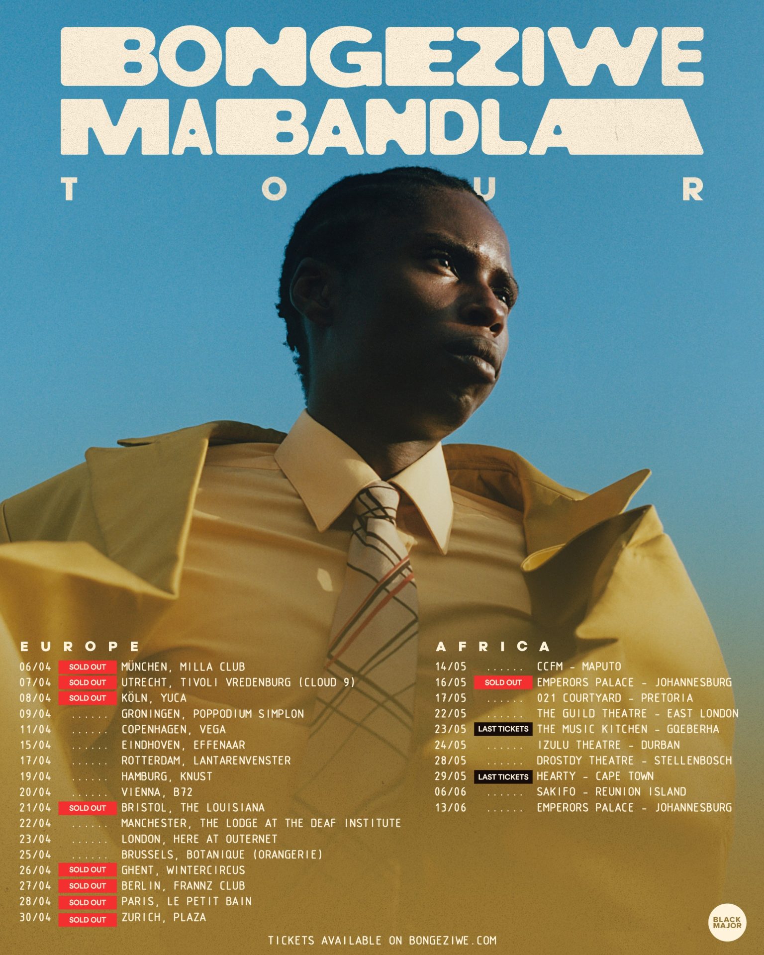 Bongeziwe Mabandla Closes EU Tour with Sold-Out Run • Black Major